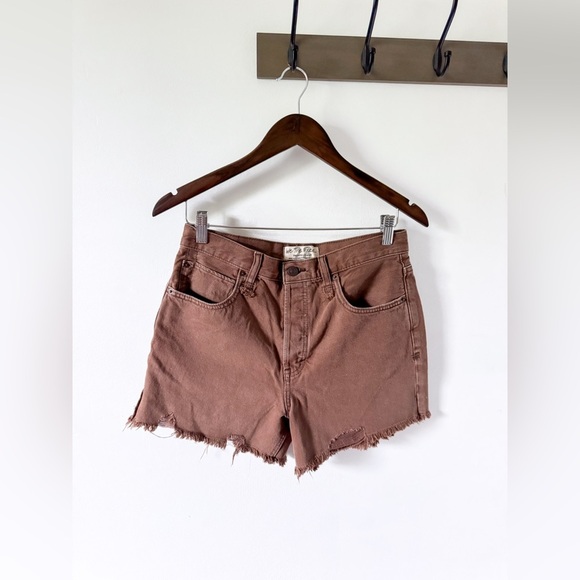 We The Free Makai Brown Denim Shorts - Picture 1 of 12